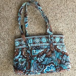 Retired Vera Bradley Java Blue Shoulder Bag